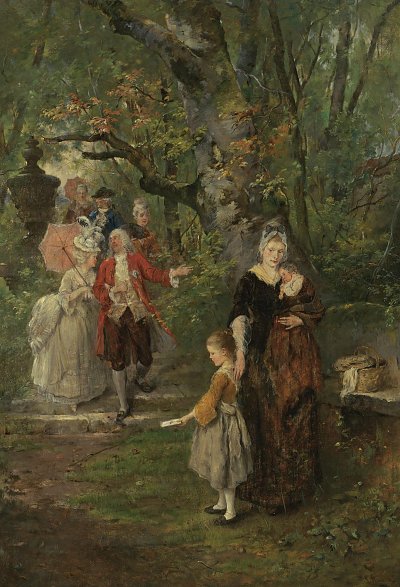 Petition von Ludwig Knaus als Kunstdruck auf Leinwand