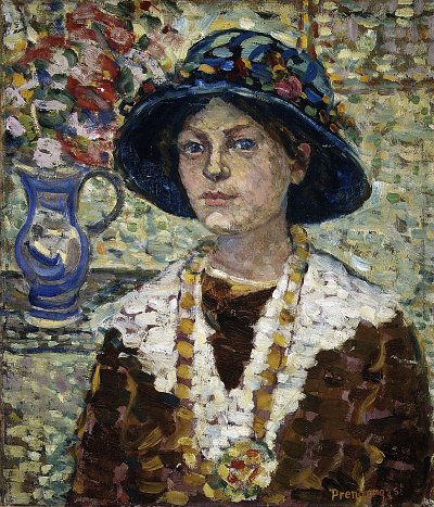 Portrait of a Girl von María Gutierrez Blanchard als Kunstdruck auf Leinwand