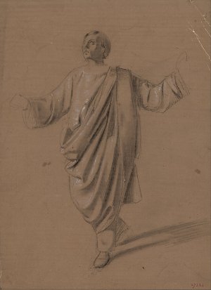 Academic study of a male figure Kunstdruck