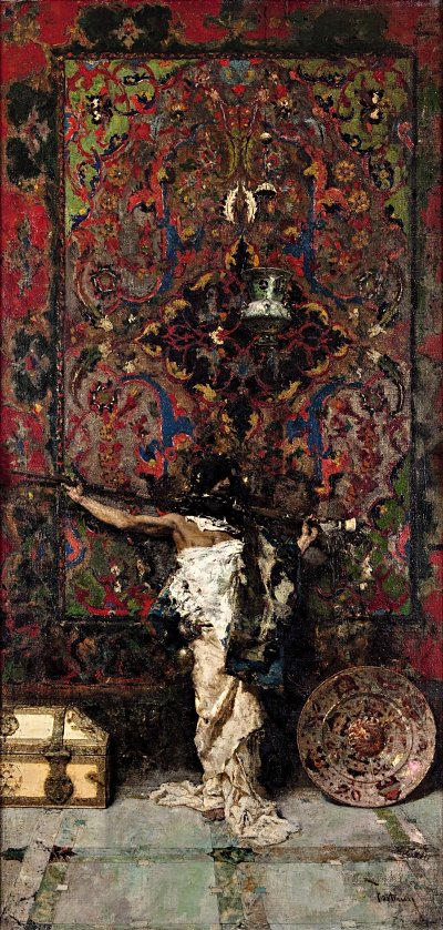 Arab dvant tapis von Maria Fortuny als Kunstdruck auf Leinwand