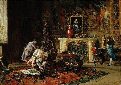 El col leccionista d estampes von Maria Fortuny als Kunstdruck auf Leinwand