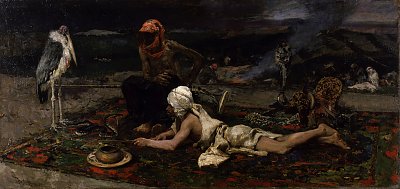 Encantador de serps von Maria Fortuny als Kunstdruck auf Leinwand