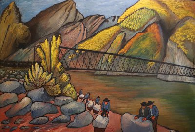 Die Bruecke von Marianne von Werefkin als Kunstdruck auf Leinwand