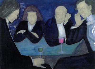 Im Cafe von Marianne von Werefkin als Kunstdruck auf Leinwand