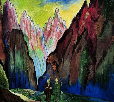 Mit dem Rücken zum Leben von Marianne von Werefkin als Kunstdruck auf Leinwand