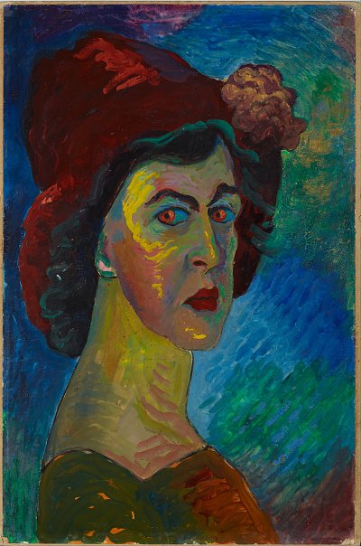 Selbstportrait 2 von Marianne von Werefkin als Kunstdruck auf Leinwand
