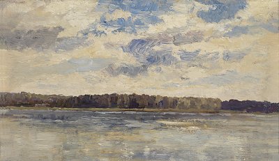 An der Donau bei Wien von Marie Egner als Kunstdruck auf Leinwand