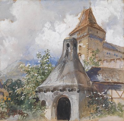 Burg und Dörrofen von Marie Egner als Kunstdruck auf Leinwand