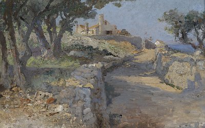 Partie bei Fiume von Marie Egner als Kunstdruck auf Leinwand