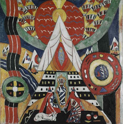 Indian Composition von Marsden Hartley als Kunstdruck auf Leinwand