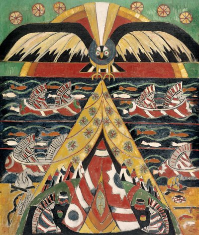 Indian Fantasy von Marsden Hartley als Kunstdruck auf Leinwand