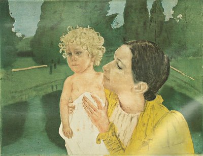 By the Pond von Mary Cassatt als Kunstdruck auf Leinwand