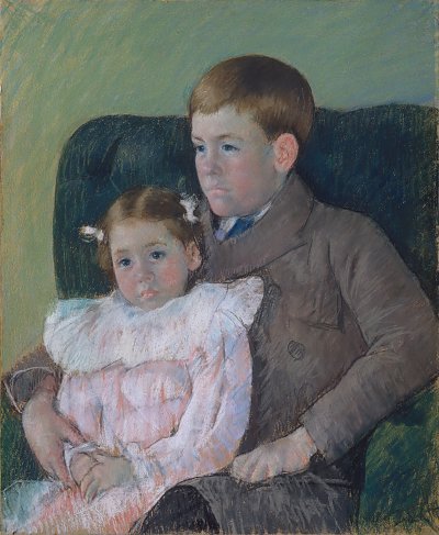 Gardner and Ellen von Mary Cassatt als Kunstdruck auf Leinwand
