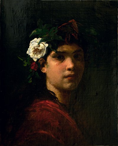 Head of a Spanish Girl von Mary Cassatt als Kunstdruck auf Leinwand