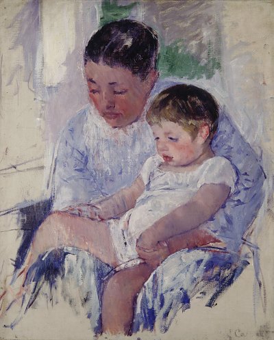 Jenny and Her Sleepy Child von Mary Cassatt als Kunstdruck auf Leinwand