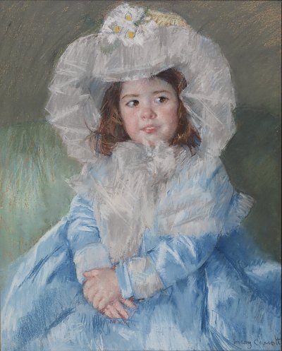 Margot in Blue von Mary Cassatt als Kunstdruck auf Leinwand