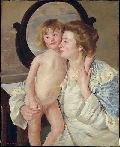 Mother with Child von Mary Cassatt als Kunstdruck auf Leinwand