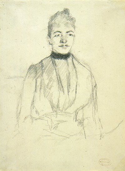 Portrait of a Woman von Mary Cassatt als Kunstdruck auf Leinwand