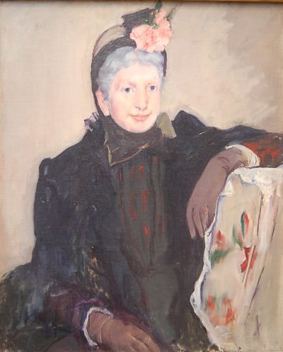Portrait of an Elderly Lady von Mary Cassatt als Kunstdruck auf Leinwand