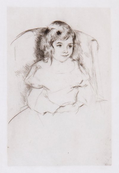 Sara smiling von Mary Cassatt als Kunstdruck auf Leinwand