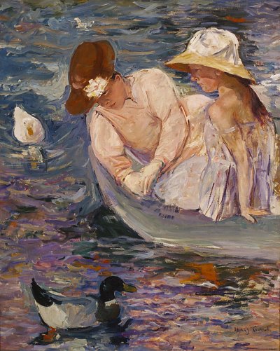 Summertime von Mary Cassatt als Kunstdruck auf Leinwand