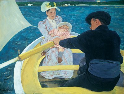 The Boating Party von Mary Cassatt als Kunstdruck auf Leinwand