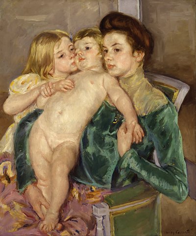The Caress von Mary Cassatt als Kunstdruck auf Leinwand