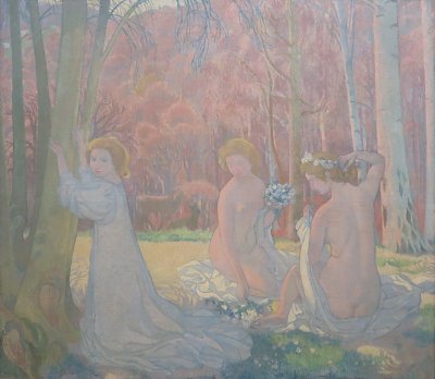 Figures in a Spring Landscape Sacred Grove von Maurice Denis als Kunstdruck auf Leinwand