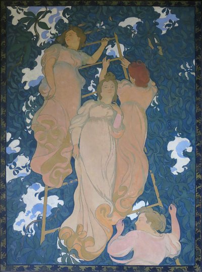 LE chelle Dans Le Feuillage von Maurice Denis als Kunstdruck auf Leinwand