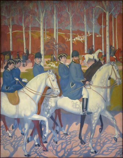 La Legende De StHubert 1 Le Depart von Maurice Denis als Kunstdruck auf Leinwand