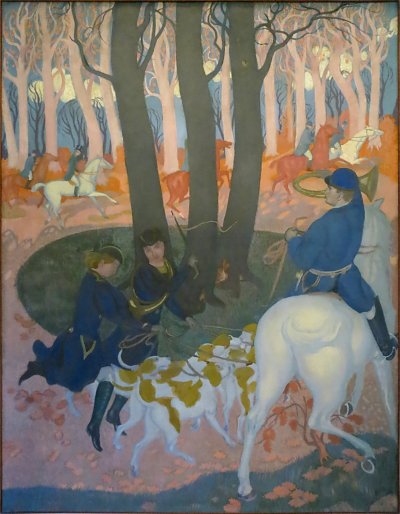 La Legende De StHubert 2 Le Lacher Des Chiens von Maurice Denis als Kunstdruck auf Leinwand