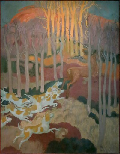 La Legende De StHubert 3Le Bien Aller von Maurice Denis als Kunstdruck auf Leinwand