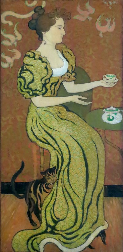 Madame Ranson Au Chat von Maurice Denis als Kunstdruck auf Leinwand