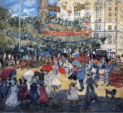 Madison square von Maurice Prendergast als Kunstdruck auf Leinwand