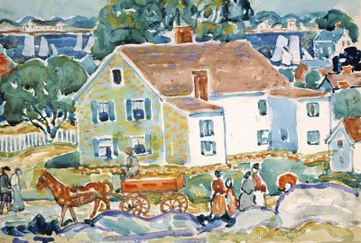 Marblehead von Maurice Prendergast als Kunstdruck auf Leinwand