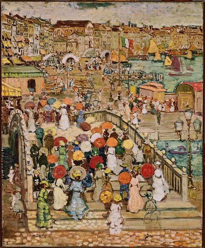Ponte della Paglia von Maurice Prendergast als Kunstdruck auf Leinwand