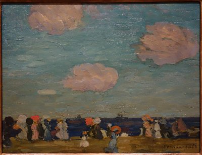Seascape with Figures von Maurice Prendergast als Kunstdruck auf Leinwand