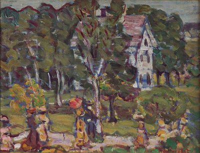 Sunday von Maurice Prendergast als Kunstdruck auf Leinwand
