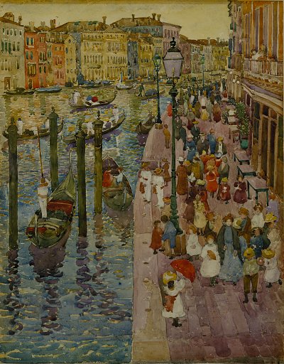 Terra Grand Canal Venice von Maurice Prendergast als Kunstdruck auf Leinwand