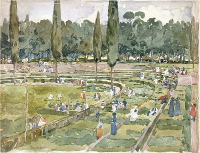 The Race Track von Maurice Prendergast als Kunstdruck auf Leinwand