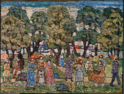 Under the Trees von Maurice Prendergast als Kunstdruck auf Leinwand