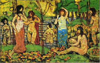 beach no 3 von Maurice Prendergast als Kunstdruck auf Leinwand
