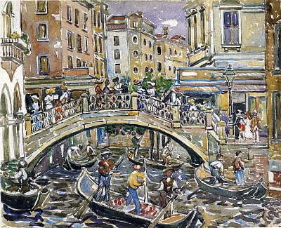 canal von Maurice Prendergast als Kunstdruck auf Leinwand