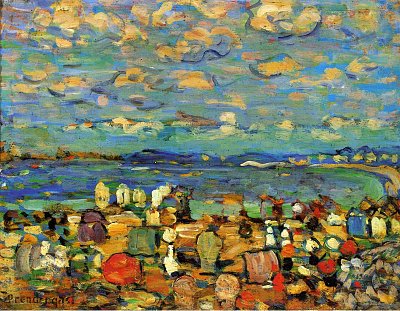 crescent beach von Maurice Prendergast als Kunstdruck auf Leinwand