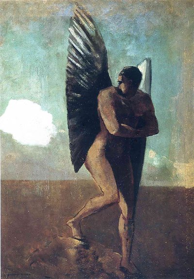 fallen angel looking at at cloud von Maurice Prendergast als Kunstdruck auf Leinwand