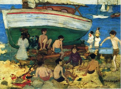 low tide von Maurice Prendergast als Kunstdruck auf Leinwand