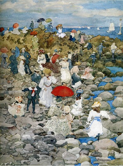 rocky shore nantasket von Maurice Prendergast als Kunstdruck auf Leinwand