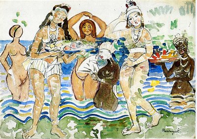 sea maidens von Maurice Prendergast als Kunstdruck auf Leinwand