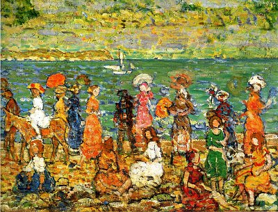 seashore von Maurice Prendergast als Kunstdruck auf Leinwand