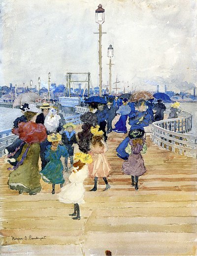 south boston pier von Maurice Prendergast als Kunstdruck auf Leinwand